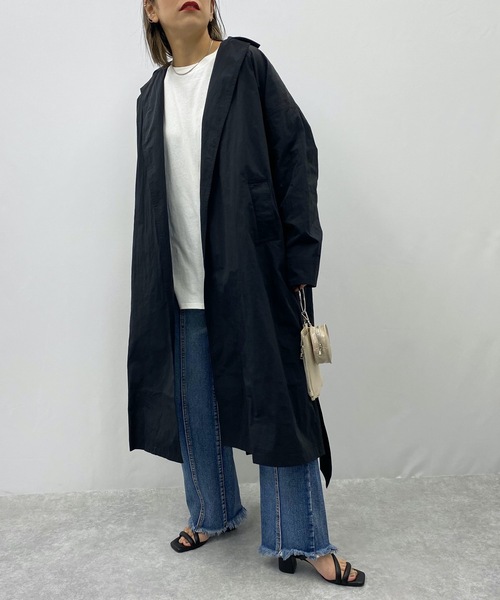 ap retro（アプレトロ）の「ガウントレンチコート（トレンチコート・レディース・ブラック/ベージュ/カーキ・FREE）」の10枚目の写真