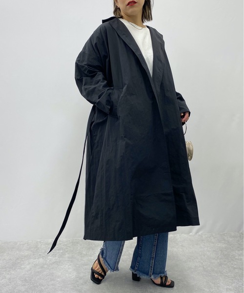 ap retro（アプレトロ）の「ガウントレンチコート（トレンチコート・レディース・ブラック/ベージュ/カーキ・FREE）」の8枚目の写真
