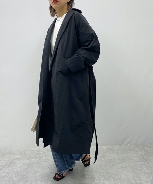 ap retro（アプレトロ）の「ガウントレンチコート（トレンチコート・レディース・ブラック/ベージュ/カーキ・FREE）」の6枚目の写真