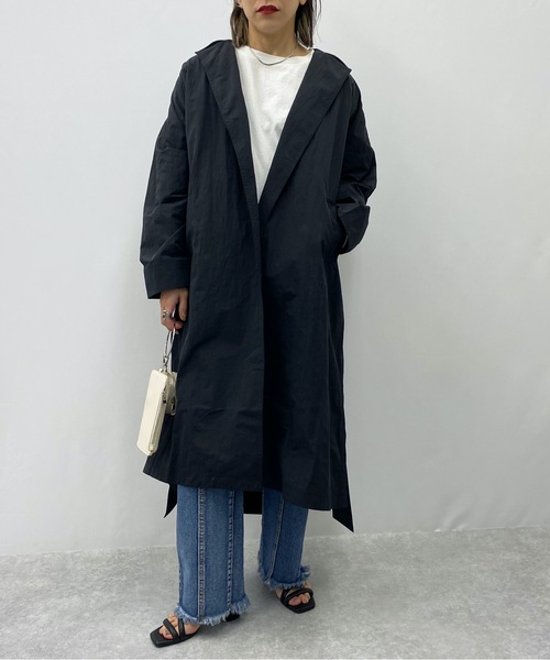 ap retro（アプレトロ）の「ガウントレンチコート（トレンチコート・レディース・ブラック/ベージュ/カーキ・FREE）」の7枚目の写真