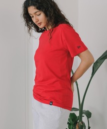 NEW ERA（ニューエラ）の「NEW ERA/ニューエラ MEN'S S/S TEE シンプルワンポイント オーバーサイズ 無地 ロゴT 半袖Tシャツ（Tシャツ/カットソー）」