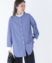 《追加》タイプライタークレリックロングシャツ◆