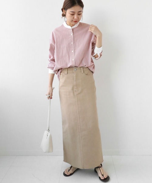 JOURNAL STANDARD relume（ジャーナルスタンダード　レリューム）の「《追加》タイプライタークレリックロングシャツ◆（シャツ/ブラウス・レディース・レッド/ブルー/ブルー系その他・FREE）」の12枚目の写真