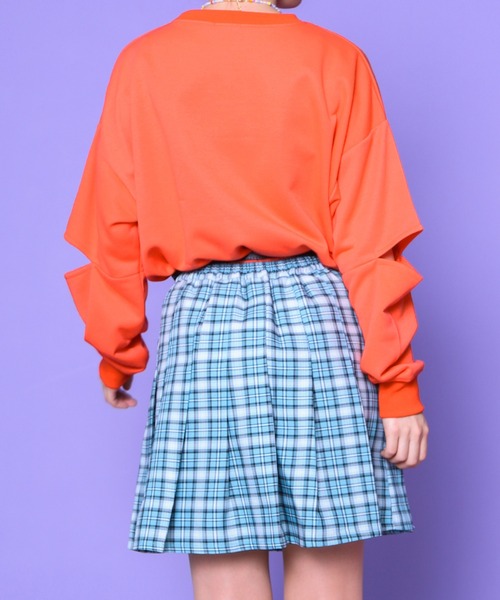 PairPair（ペアペア）の「カットアウトスウェット（Tシャツ/カットソー・レディース・ライム/オレンジ/オートミール・FREE）」の9枚目の写真