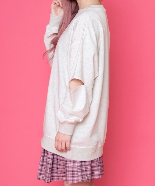 PairPair（ペアペア）の「カットアウトスウェット（Tシャツ/カットソー・レディース・ライム/オレンジ/オートミール・FREE）」の21枚目の写真