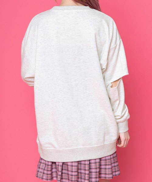 PairPair（ペアペア）の「カットアウトスウェット（Tシャツ/カットソー・レディース・ライム/オレンジ/オートミール・FREE）」の22枚目の写真