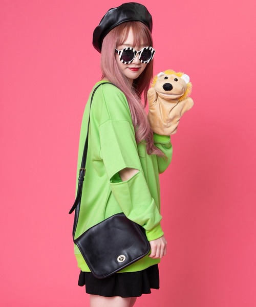 PairPair（ペアペア）の「カットアウトスウェット（Tシャツ/カットソー・レディース・ライム/オレンジ/オートミール・FREE）」の6枚目の写真