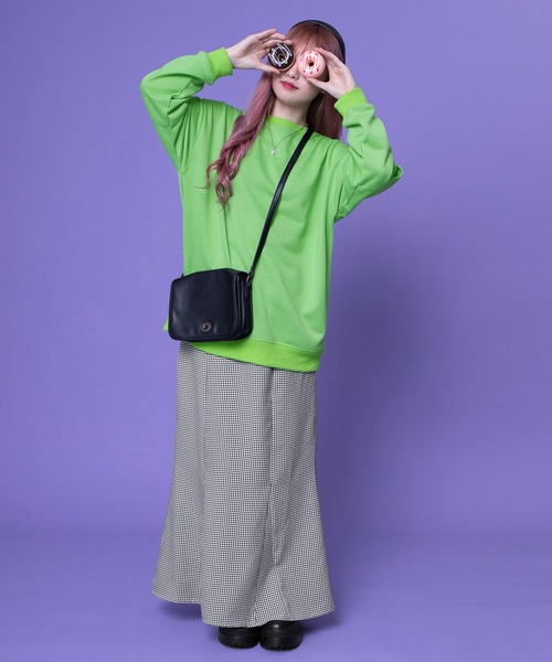 PairPair（ペアペア）の「カットアウトスウェット（Tシャツ/カットソー・レディース・ライム/オレンジ/オートミール・FREE）」の7枚目の写真