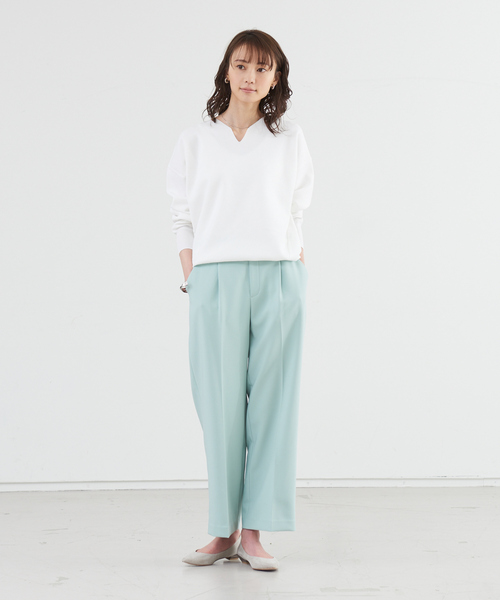 abahouse mavie（アバハウスマヴィ）の「ﾎﾟﾘｴｽﾃﾙｷｰﾈｯｸPO（ニット/セーター・レディース・セージグリーン/ブラック/イエロー/ホワイト・フリー）」の5枚目の写真