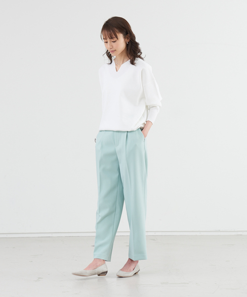 abahouse mavie（アバハウスマヴィ）の「ﾎﾟﾘｴｽﾃﾙｷｰﾈｯｸPO（ニット/セーター・レディース・セージグリーン/ブラック/イエロー/ホワイト・フリー）」の6枚目の写真