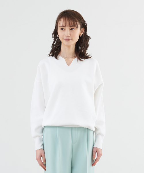 abahouse mavie（アバハウスマヴィ）の「ﾎﾟﾘｴｽﾃﾙｷｰﾈｯｸPO（ニット/セーター・レディース・セージグリーン/ブラック/イエロー/ホワイト・フリー）」の7枚目の写真