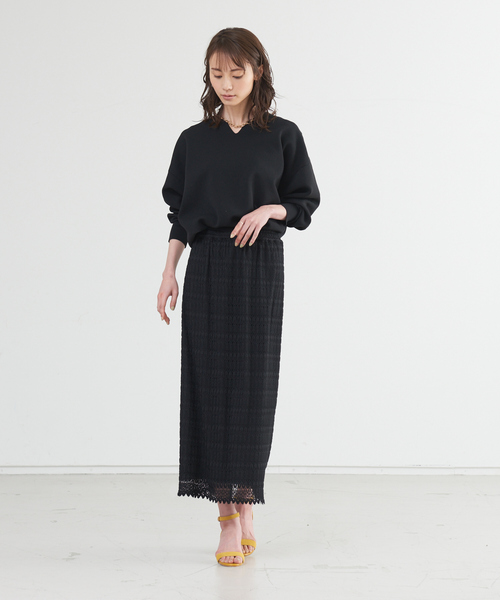 abahouse mavie（アバハウスマヴィ）の「ﾎﾟﾘｴｽﾃﾙｷｰﾈｯｸPO（ニット/セーター・レディース・セージグリーン/ブラック/イエロー/ホワイト・フリー）」の21枚目の写真