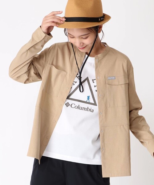 Columbia(コロンビア)の「ウィメンズセカンドヒルロングスリーブシャツ(シャツ/ブラウス・レディース・スカイブルー/アイボリー/ベージュ・L/LL/S/M)」の2枚目の写真