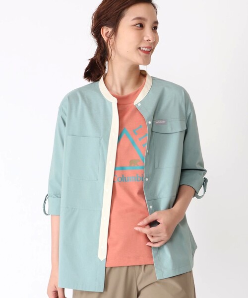 Columbia(コロンビア)の「ウィメンズセカンドヒルロングスリーブシャツ(シャツ/ブラウス・レディース・スカイブルー/アイボリー/ベージュ・L/LL/S/M)」の3枚目の写真