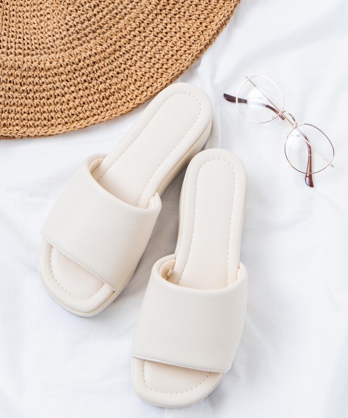 WEGO（ウィゴー）の「WEGO/厚底ミュールサンダル（サンダル・レディース・ブラック/オフホワイト/ピンク/グリーン・MEDIUM/LARGE）」の14枚目の写真