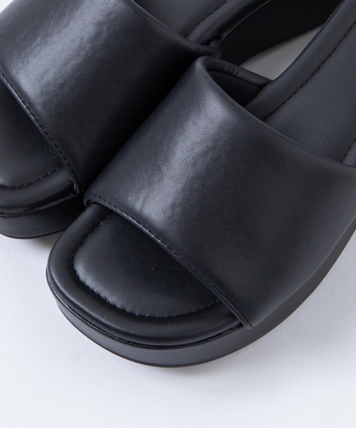 WEGO（ウィゴー）の「WEGO/厚底ミュールサンダル（サンダル・レディース・ブラック/オフホワイト/ピンク/グリーン・MEDIUM/LARGE）」の7枚目の写真