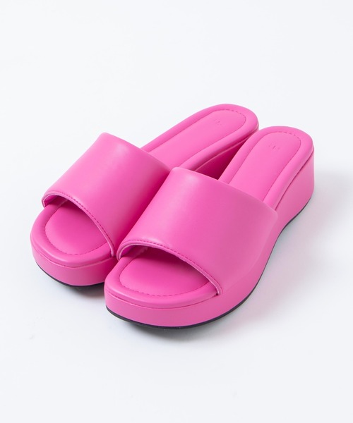 WEGO（ウィゴー）の「WEGO/厚底ミュールサンダル（サンダル・レディース・ブラック/オフホワイト/ピンク/グリーン・MEDIUM/LARGE）」の11枚目の写真