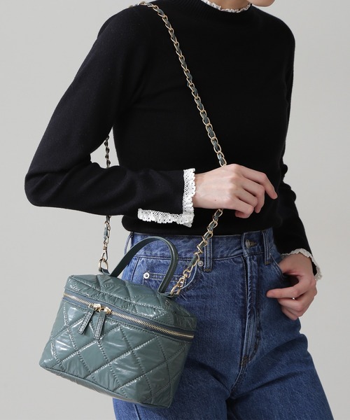 N.（N. Natural Beauty Basic）（エヌエヌナチュラルビューティーベーシック）の「バニティーショルダーバッグ（ショルダーバッグ・レディース・イエロー/グリーン・ﾌﾘ-）」の16枚目の写真