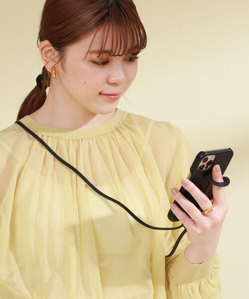 Ray BEAMS（レイビームス）の「【WEB限定】Hashibami / iPhone13 ストリング ケース（スマホケース/カバー・レディース・グレー/オリーブ/ブラック・ONE SIZE）」の4枚目の写真