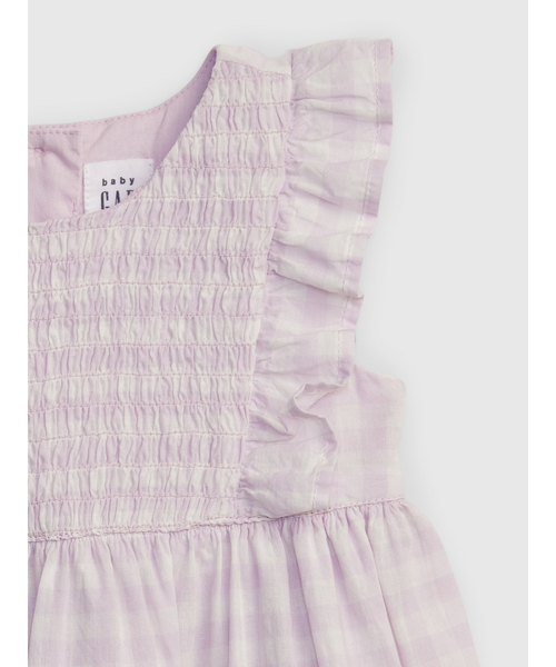 GAP（ギャップ）の「ラッフルフリル ギンガム ワンピース (ベビー)（ワンピース・キッズ・ピンク・6-12M/12-18M/3-6M/18-24M）」の3枚目の写真