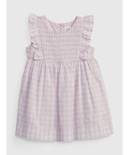 GAP（ギャップ）の「ラッフルフリル ギンガム ワンピース (ベビー)（ワンピース・キッズ・ピンク・6-12M/12-18M/3-6M/18-24M）」の6枚目の写真