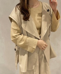 apres jour clair | 【apres jour clair】ベルト付きジレ【SETUP着用可能】【ZOZOTOWN限定アイテム】(ベスト)