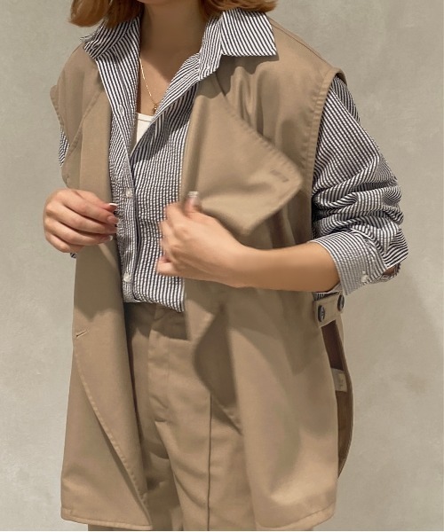apres jour clair(アプレジュールクレア)の「【apres jour clair】ベルト付きジレ【SETUP着用可能】【ZOZOTOWN限定アイテム】(ベスト・レディース・ダークブラウン/ライトベージュ/ベージュ・フリー/X-LARGE)」の15枚目の写真