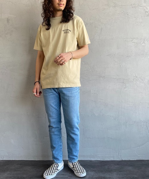 The Endless Summer（エンドレスサマー）の「[THE ENDLESS SUMMER/エンドレスサマー] 別注 BUHI アーチロゴバックプリントTシャツ（Tシャツ/カットソー・レディース・ベージュ/ホワイト/サックスブルー・S/M/L/XL）」の7枚目の写真