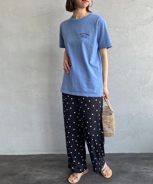 The Endless Summer（エンドレスサマー）の「[THE ENDLESS SUMMER/エンドレスサマー] 別注 BUHI アーチロゴバックプリントTシャツ（Tシャツ/カットソー・レディース・ベージュ/ホワイト/サックスブルー・S/M/L/XL）」の20枚目の写真