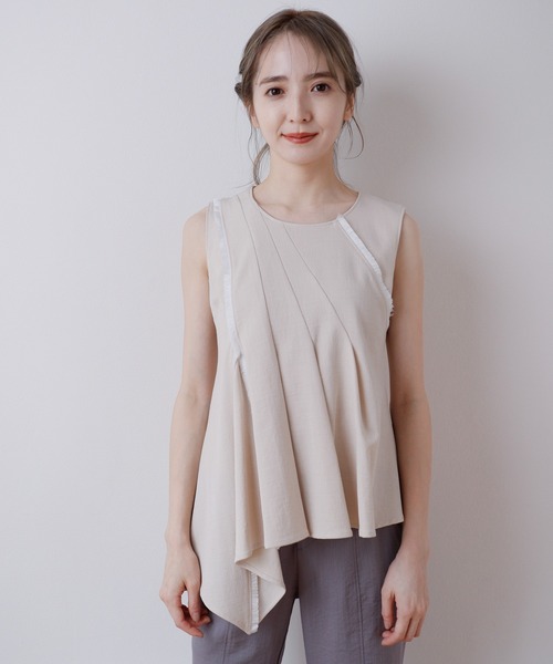LADYMADE（レディメイド）の「アシメカットフリンジノースリーブ 