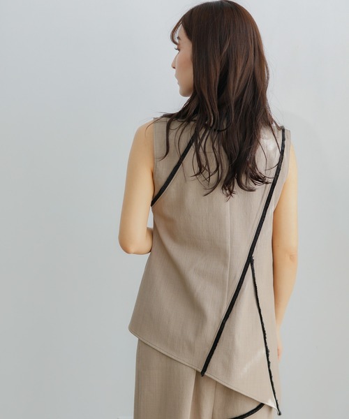LADYMADE（レディメイド）の「アシメカットフリンジノースリーブ 