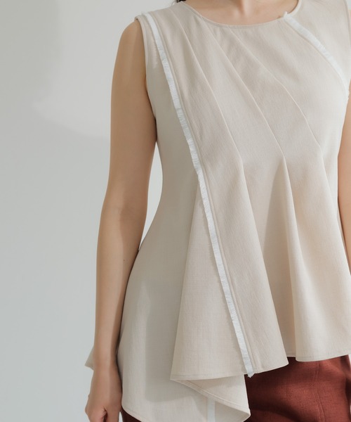 LADYMADE（レディメイド）の「アシメカットフリンジノースリーブ 