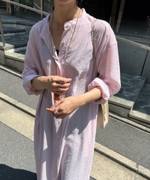 SHENERY | ストライプロングシャツワンピース(ワンピース)