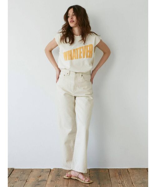 MIXTA（ミクスタ）の「MIXTA別注 WHATEVERロゴタンクトップ（タンクトップ・レディース・チャコールグレー/アイボリー・FREE）」の8枚目の写真