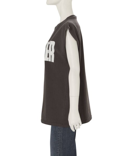 MIXTA（ミクスタ）の「MIXTA別注 WHATEVERロゴタンクトップ（タンクトップ・レディース・チャコールグレー/アイボリー・FREE）」の14枚目の写真