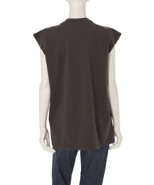 MIXTA（ミクスタ）の「MIXTA別注 WHATEVERロゴタンクトップ（タンクトップ・レディース・チャコールグレー/アイボリー・FREE）」の6枚目の写真