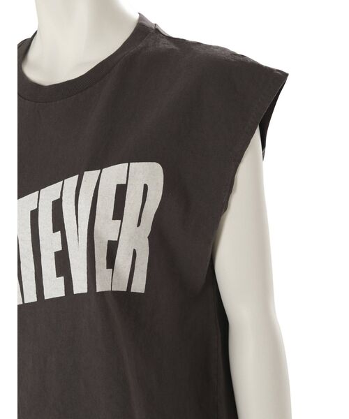 MIXTA（ミクスタ）の「MIXTA別注 WHATEVERロゴタンクトップ（タンクトップ・レディース・チャコールグレー/アイボリー・FREE）」の18枚目の写真