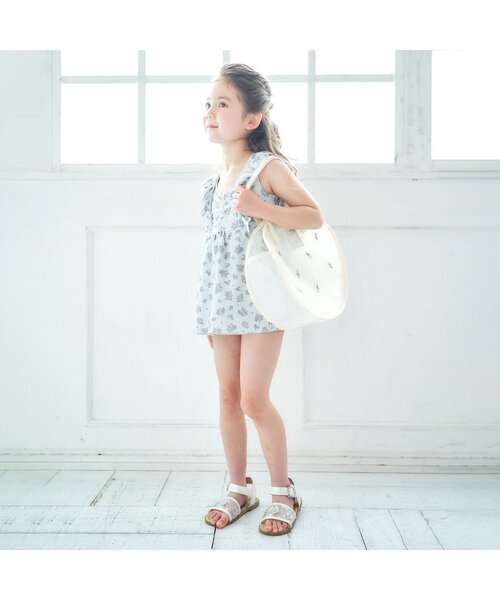 apres les cours（アプレレクール）の「お花刺繍スイムバッグ（スイムグッズ・キッズ・ピンク/クリーム・FREE）」の3枚目の写真