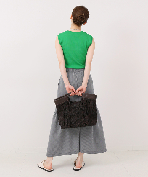 IENA（イエナ）の「ギンガムサッカーラッフルスカート（スカート・レディース・ネイビー/ネイビー×ホワイト・40/38/36/34）」の15枚目の写真