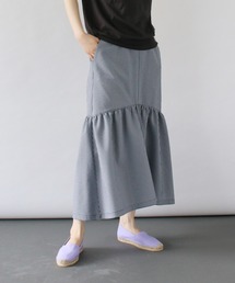 IENA | ギンガムサッカーラッフルスカート(スカート)