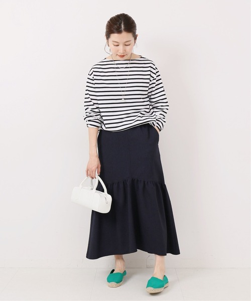 IENA＊イエナ＊デニムフリルスカート＊ランダムラッフルスカート＊サイズ34＊S イエナ IENA Naoko Tsuji フリルラッフルスカート グリーン 34