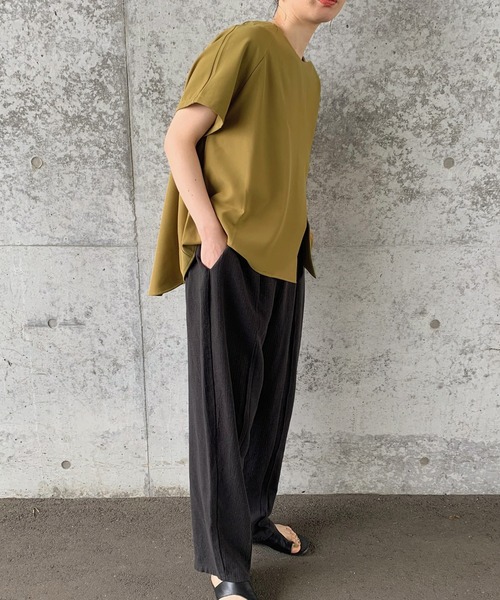 select MOCA by son（セレクトモカバイソン）の「バックスリットサマージャケット（ノーカラージャケット・レディース・オリーブ/アイボリー/ライトベージュ・FREE）」の20枚目の写真