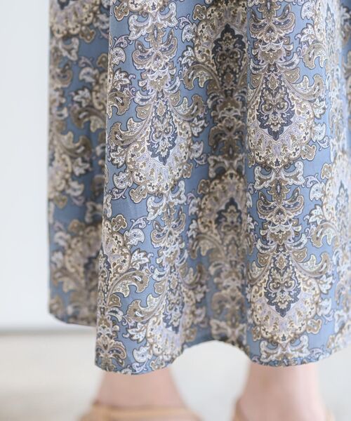 rps（アールピーエス）の「フレンチスリーブプリントワンピース（ワンピース・レディース・ブラック/グレー/オフホワイト/ブルー/グリーン・M）」の21枚目の写真