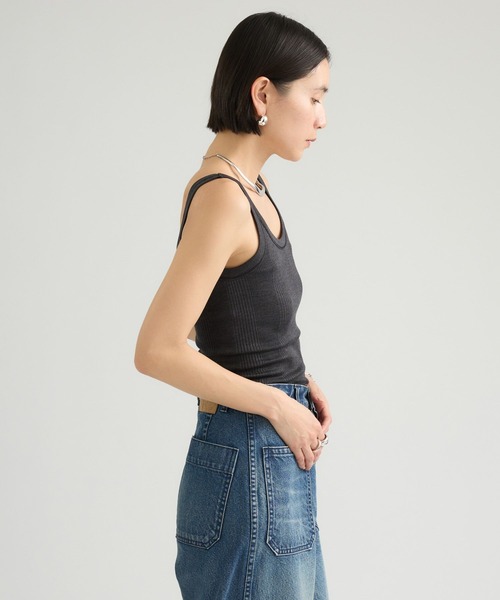 Chaos（カオス）の「Chaos(カオス)/◇3/4坪田あさみさんIGLIVE紹介アイテム◇シルクマルドウタンクトップ（タンクトップ・レディース・ブラック/ベージュ系その他/チャコールグレー/ブラウン系その他/ホワイト・FREE）」の15枚目の写真