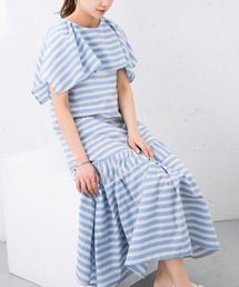 KBF（ケイビーエフ）の「『UR TECH Smart Linen Touch』セーラーカラーロングワンピース（ワンピース）」
