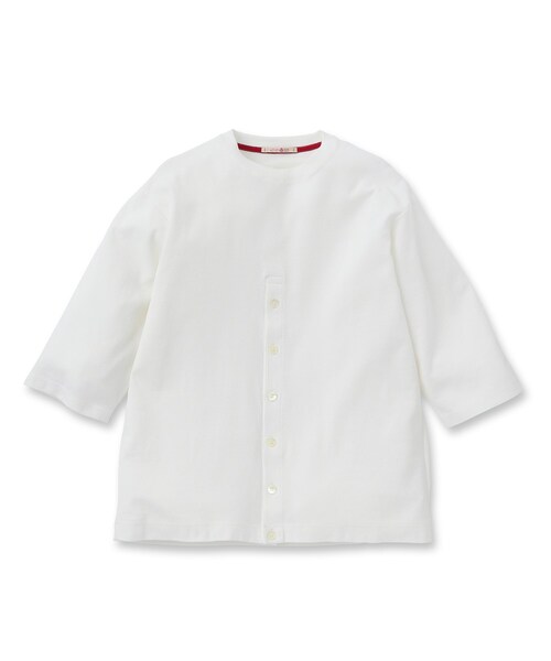 40ｃｔ＆525 裾明きデザイン 7分袖Tシャツ 裾明きデザイン 7分袖Tシャツ