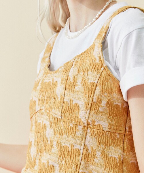 INella（イネラ）の「【INella/イネラ】キャメルジャガードビスチェ（ベスト・レディース・ブルー/イエロー・FREE）」の10枚目の写真