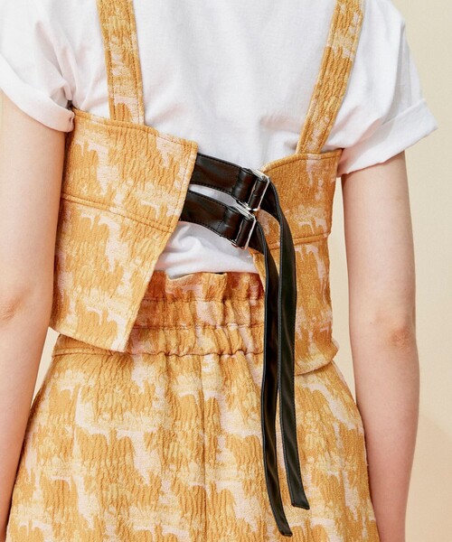 INella（イネラ）の「【INella/イネラ】キャメルジャガードビスチェ（ベスト・レディース・ブルー/イエロー・FREE）」の12枚目の写真