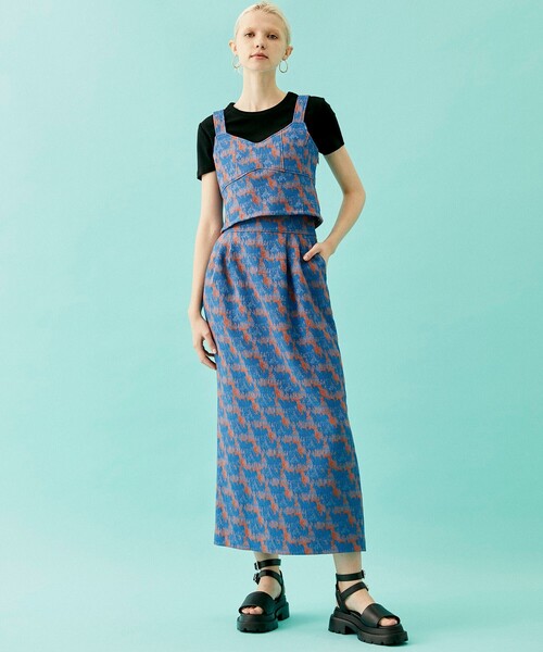 INella（イネラ）の「【INella/イネラ】キャメルジャガードビスチェ（ベスト・レディース・ブルー/イエロー・FREE）」の13枚目の写真