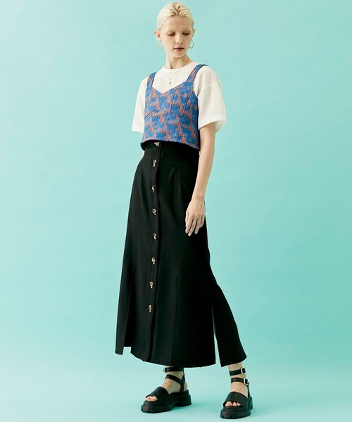 INella（イネラ）の「【INella/イネラ】キャメルジャガードビスチェ（ベスト・レディース・ブルー/イエロー・FREE）」の14枚目の写真